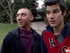 A group of gay guys get together to gangbang a hot twink