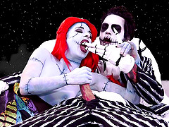 Couple in Nightmare Before Christmas cosplay fucks
