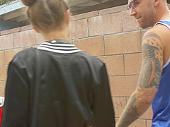 Submissive whore gets a rough face fucking and a creamy facial