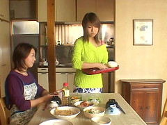 Sweet Japanese sweater girl makes love to a married man