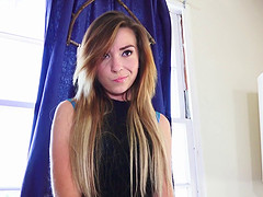 Skinny teen with a great smile is so much fun to fuck