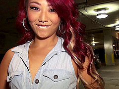 Chicks sucking cock in the parking lot and fucking in the backyard