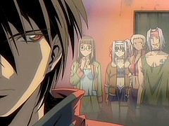 Japanese anime hot riding cock in the bed