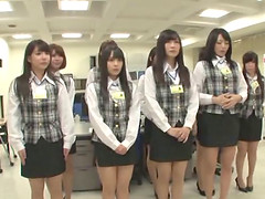 Group of attractive Japanese crackers going naked for the camera