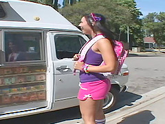 Passionate teen lets her lover enter her in the doggy position
