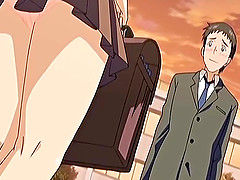 Japanese hentai sucking bigcock and splashing cum