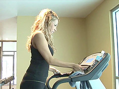 Her workout ends with a great fuck with the trainer