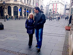 Middle-aged blonde enjoys getting the rough screwing from her buddy
