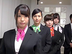 Office workers from the Far East going wild over the stiffest cocks