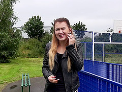 Sexy Misha Cross visits the woods only to get rammed hard there