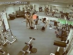Hot Threesome at the Gym gets Filmed