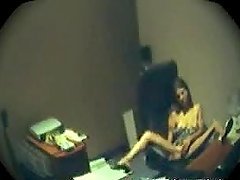 Horny Boss Has Some Solo Time In The Office