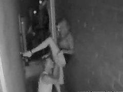 Back Alley Fucking Filmed By A Security Camera