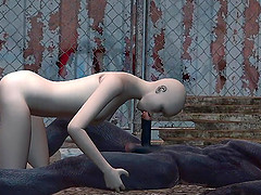 Shaved 3D Toon Babe Gets Fucked Hard by a Monster