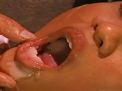 Gorgeous schoolgirls craves for a dick and is happy to get one