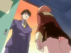 Coed hentai cutie gets licked and poked from behind