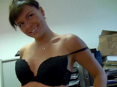 Beautiful German Secretary Pleasing Cock In The Office