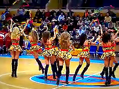 Sexy cheerleaders perfomance