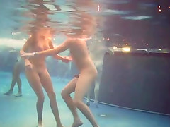 Underwater group sex party