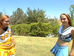 Jamie Elle and Ashley Raines are horny cheerleaders who love a big rod