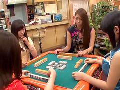 Several Japanese sex bombs compete who is the best cock sucker