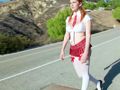 Huge brown boner will satisfy Lilith Lust's hunger for a cock