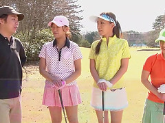 Sexy Asian girl loves golf but she loves cock even more.