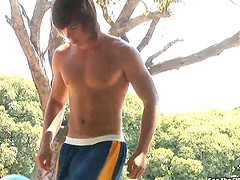 This hot futbol lover also loves to jack off his uncut latin cock on camera