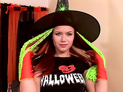 Elizaveta Golubeva is a redhead witch who loves to masturbate