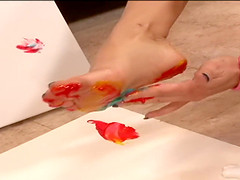 Foot fetish Rain smashed hardcore doggystyle while moaning