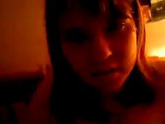 Teen with giant tits filming herself