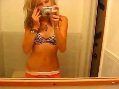 Teen filming herself stripping
