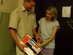Hot Suzie is so excited when the dildo she ordered online finally arrives