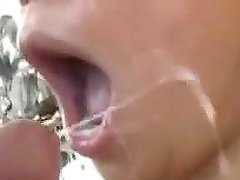 Hot ass biatch nailed and receiving one big facial
