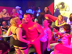 These lovely ladies are getting themselves all hot and bothered at the club