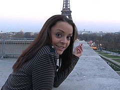 Pretty Parisian brunette with big boobs, Liza Del Sierra, gets down for some interracial sex