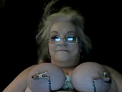 Addicted granny talks dirty in her bedroom