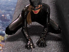 Madelyn Marie is at it again, having group sex in her crotchless kat suit.