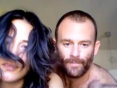 Hairy freak fucking his hot amateur girlfriend