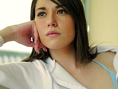 Awesome Emily Grey finally gets to fuck with a handsome guy
