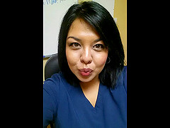 Chubby asian milf from work loves sucking cock