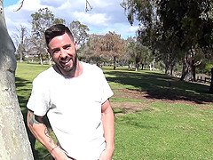 Well dressed gay guy picked up in a park and brought home to fuck