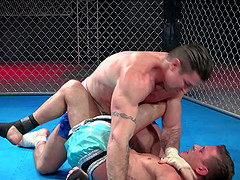 Boxing match ends up in a hardcore gay intercourse with cumshots