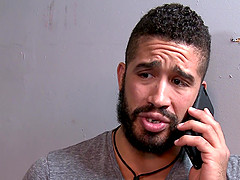 After the chat gay Trey Turner calls his horny friend to fuck him badly