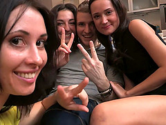 Liona Bee and her friend don't need more than one stiff shaft