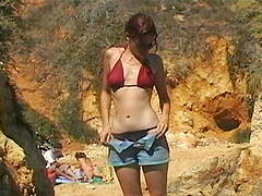 Public Beach Masturbation and Pulsing Orgasm