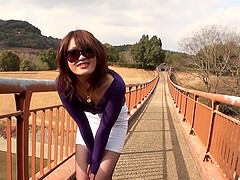 Japanese amateur brunette, Atsuko Wata is posing and teasing, uncensored