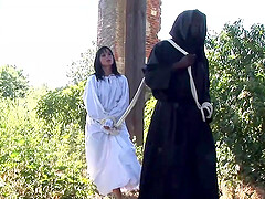 A slave role and humiliation are fantastic experience for naked brunette