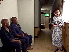 Two black and horny dudes are going to destroy a cunt of Kanade Jiyuu
