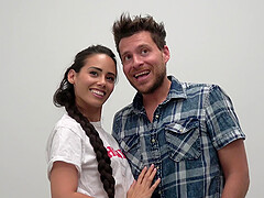 Skinny bombshell Andreina DeLuxe gets her hairy pussy pounded